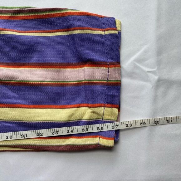 Free People La Paz Slim Crop Multicolored Striped Pants Size 6 - Picture 16 of 16